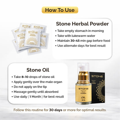 Stone Oil + Herbal Powder Combo