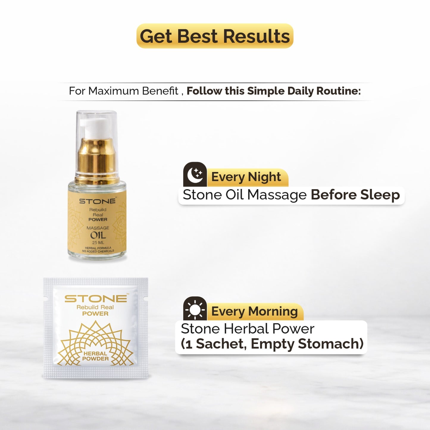 Stone Oil + Herbal Powder Combo Pack